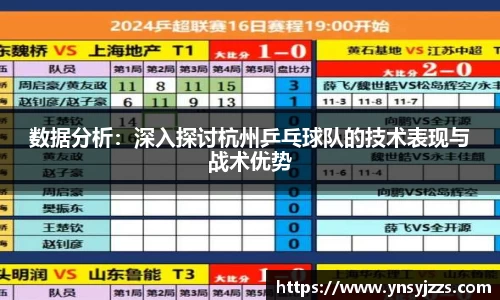 数据分析：深入探讨杭州乒乓球队的技术表现与战术优势
